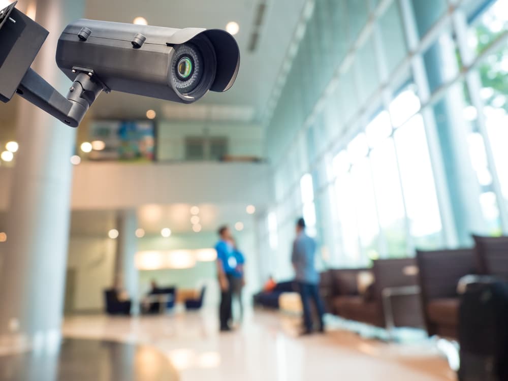 Business security systems with camera surveillance.